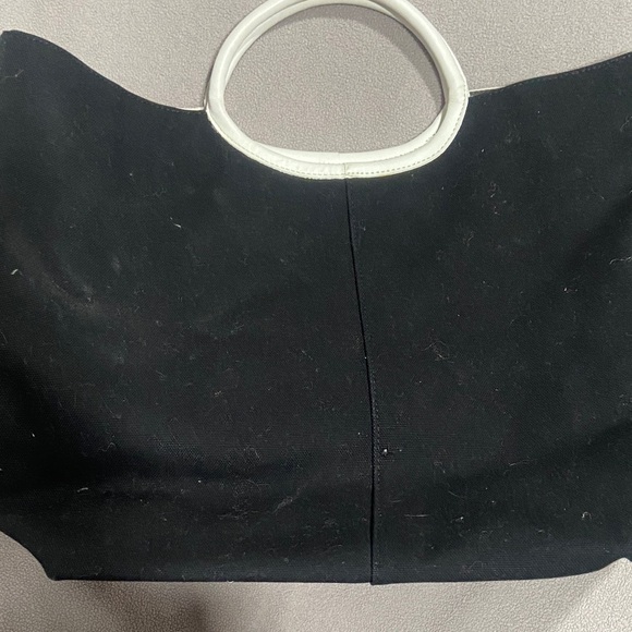 LOFT Handbags - LOFT Black Tote with White Accents